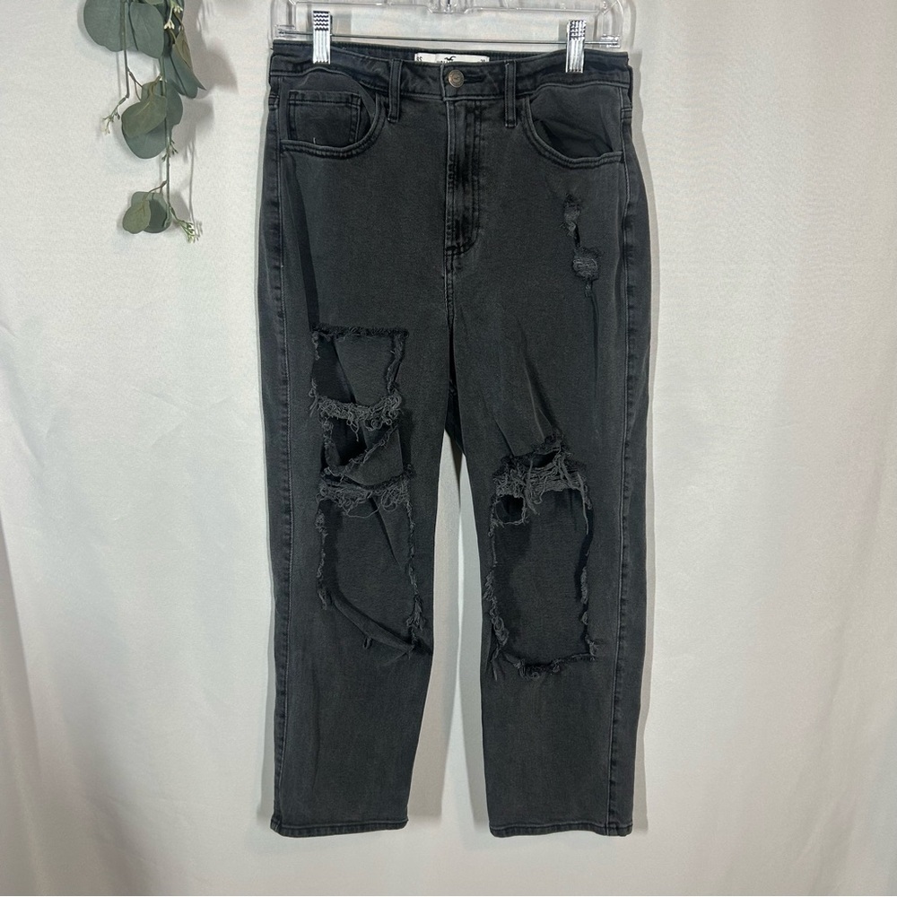 Hollister | Curvy Ultra High-Rise Vintage Straight Black Jeans Denim Size 9/29S